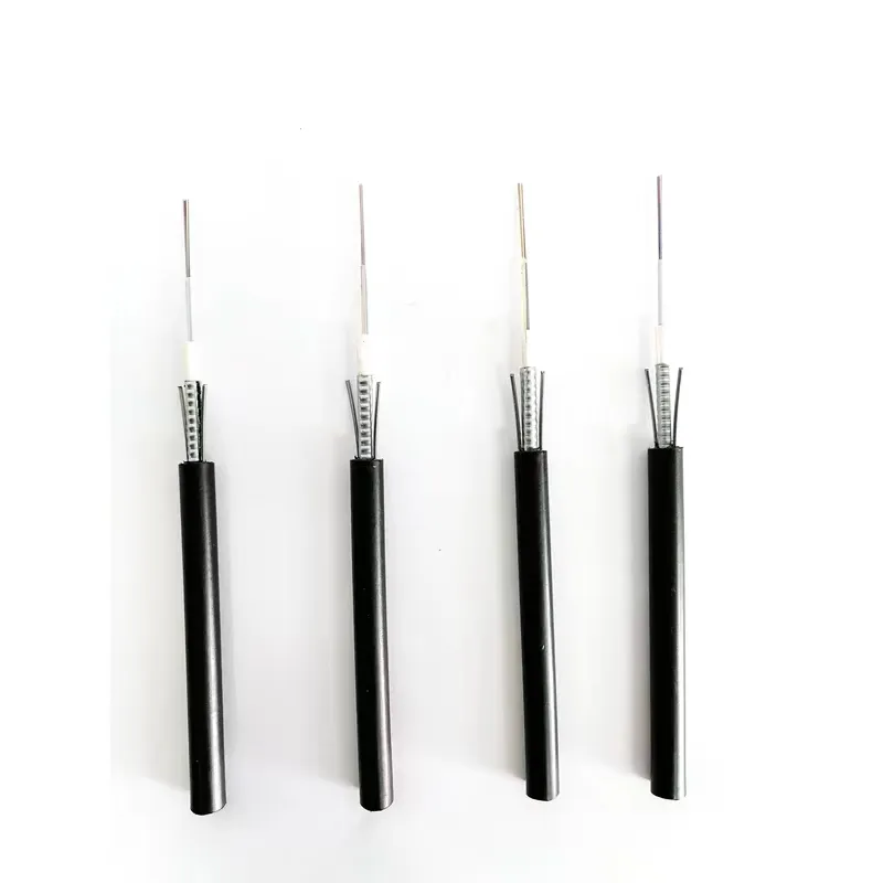 Outdoor Armored Single Mode Fiber Optic Cable with G652D Fiber HDPE Jacket GYXTW with Factory Price