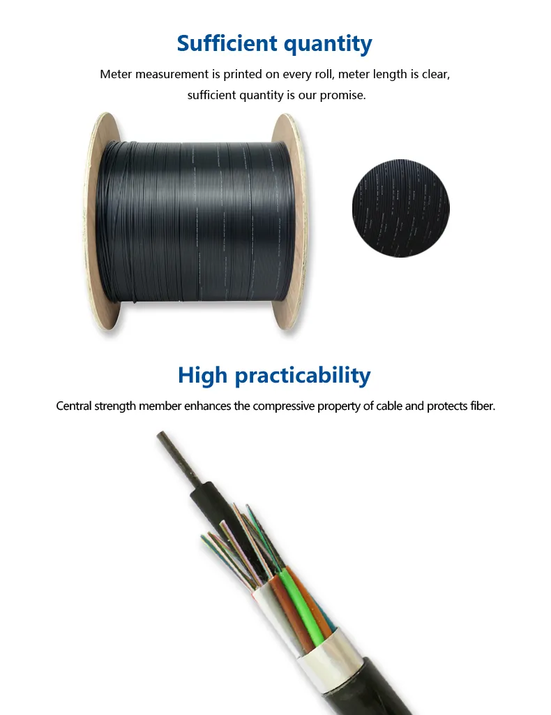 FTTH Buried Optical Cable Wire GYTA 96 Core for Communication